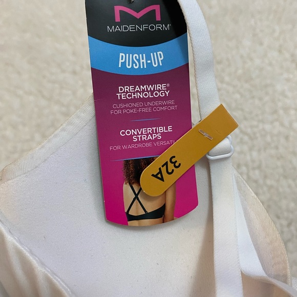 Maidenform T-Shirt Bra Fab Fit Convertible Women's Multi Way Bra, White New 32A - Picture 7 of 7
